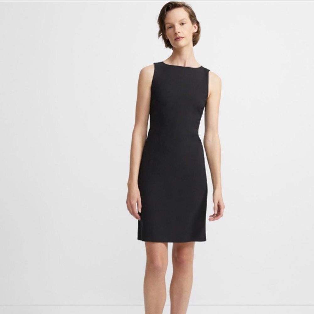 Theory Betty Black Shift Dress